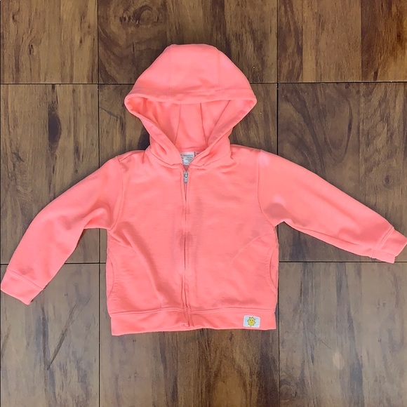 Zara Other - Zara zip up hoodie jacket neon hot pink 18-24 mo